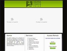 Tablet Screenshot of notariacarpiovelez.com